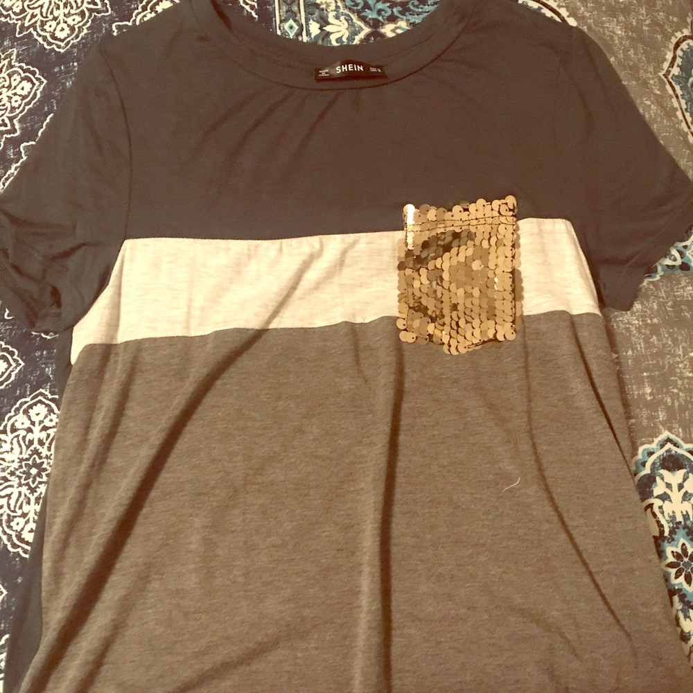 Sequin pocket shirt